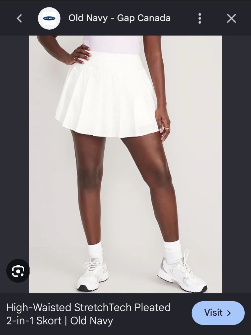 *4 for $30* Old Navy White High-Waisted Pleated 2-in-1 Skort